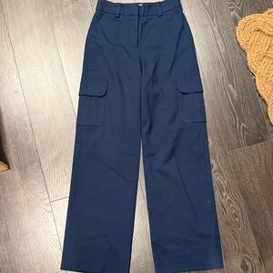 Sunday Best Navy Wide-Leg Cargo Trousers